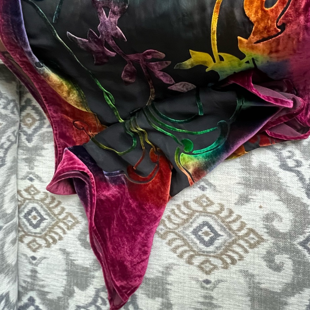 Vintage Chico’s Burned Velvet Scarf - Picture 3 of 4